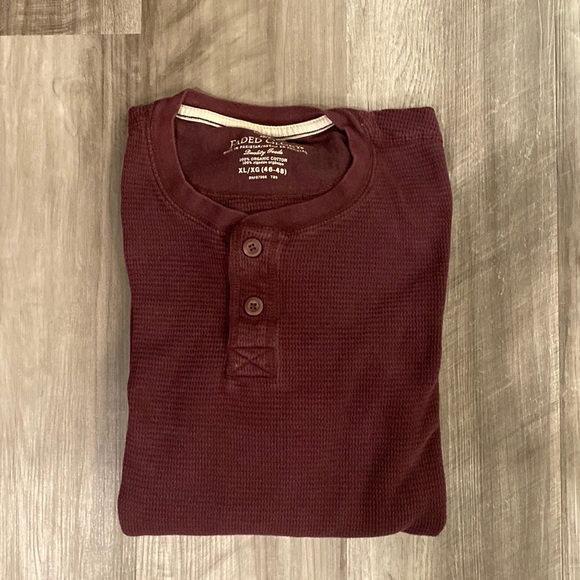 Faded Glory Shirts Faded Glory Long Sleeve Thermal Henley Poshmark